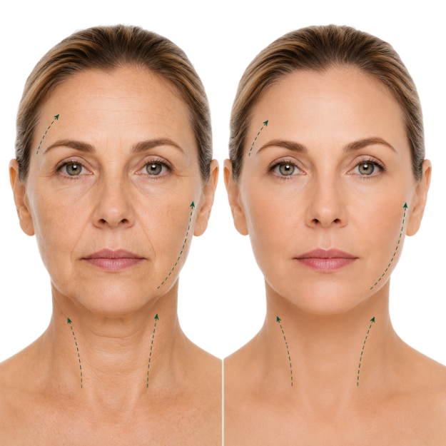 Lifting facial y cervical